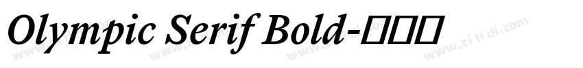 Olympic Serif Bold字体转换